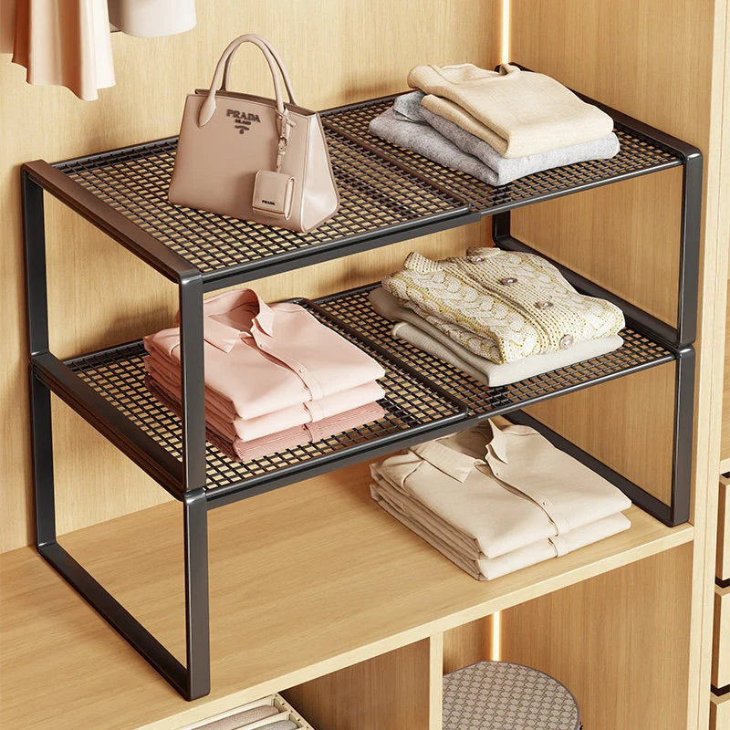 Closet Shelf Riser Expandable Ventilated Steel Mesh