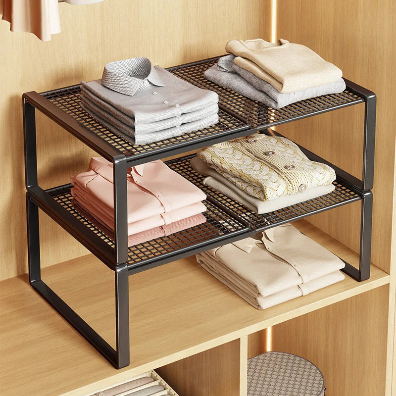 Closet Shelf Riser Expandable Ventilated Steel Mesh