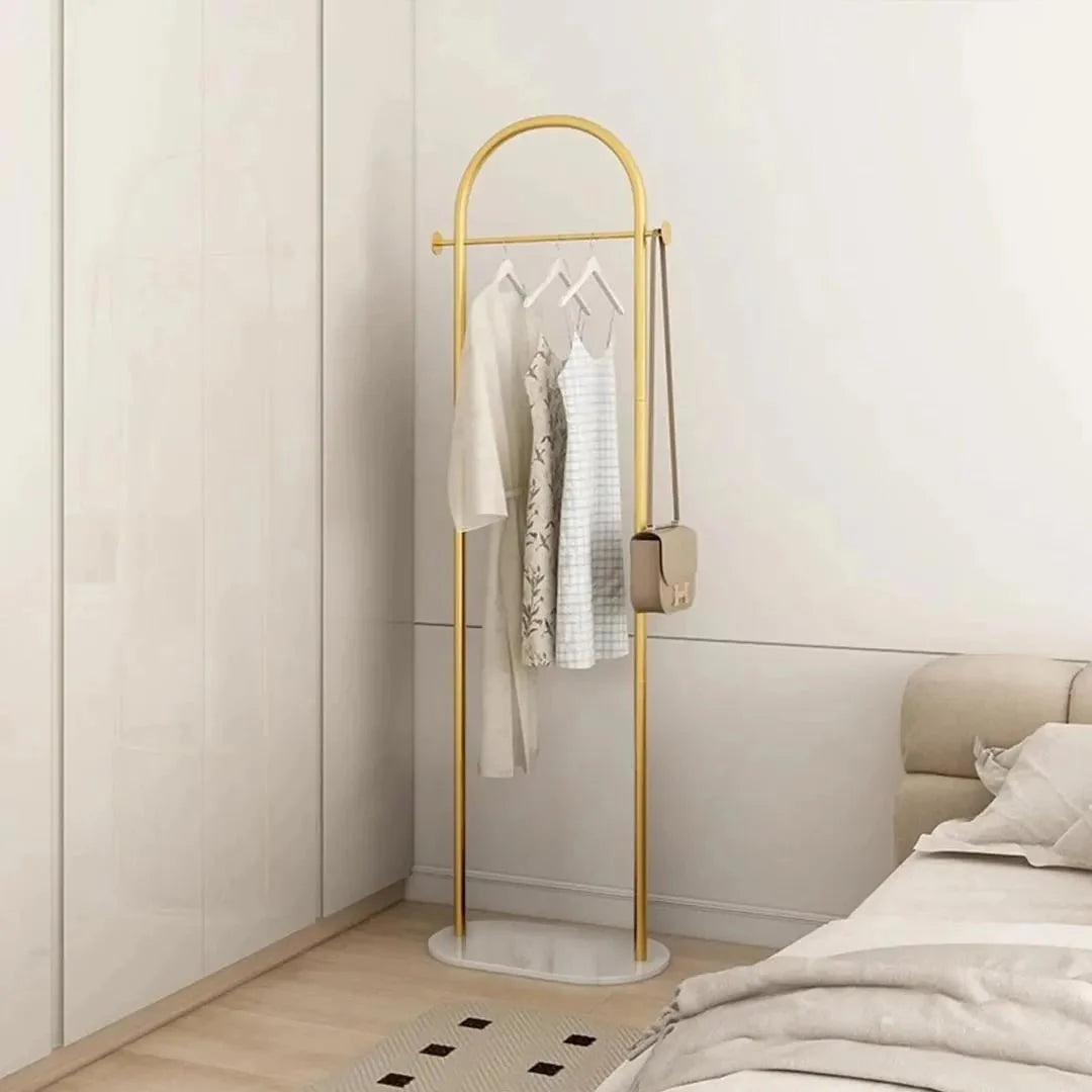 Clothes Rack Freestanding Metal Gold Finish