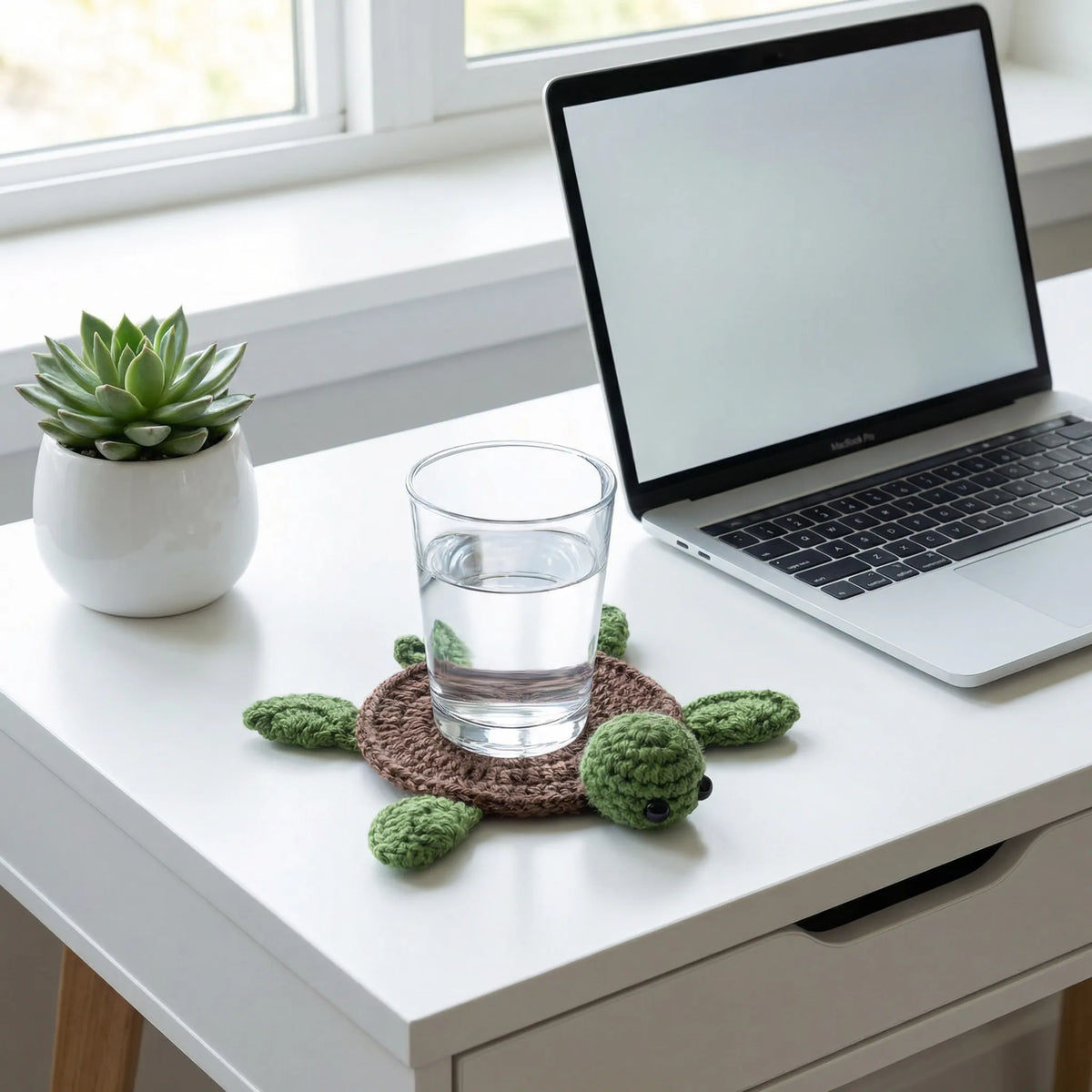 Coaster 3D Knitted Turtle Heat-Resistant Surface Protection