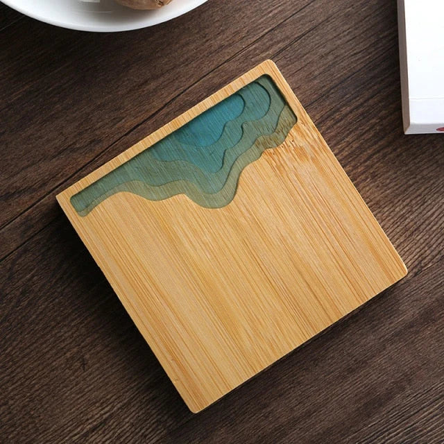 Coaster Bamboo & Resin Mountain Landscape Design