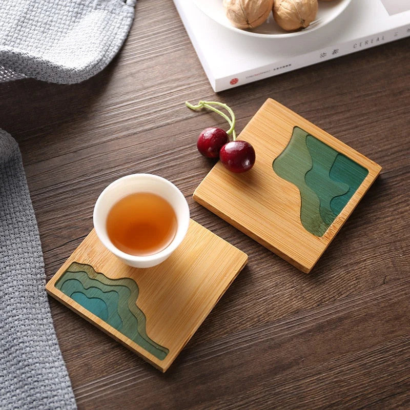 Coaster Bamboo & Resin Mountain Landscape Design