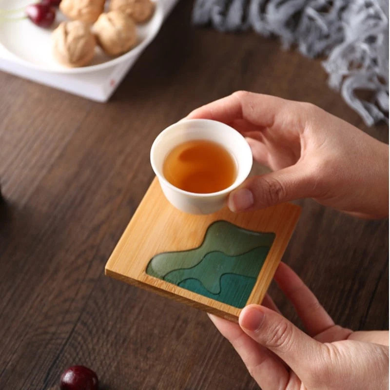 Coaster Bamboo & Resin Mountain Landscape Design