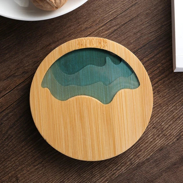Coaster Bamboo & Resin Mountain Landscape Design
