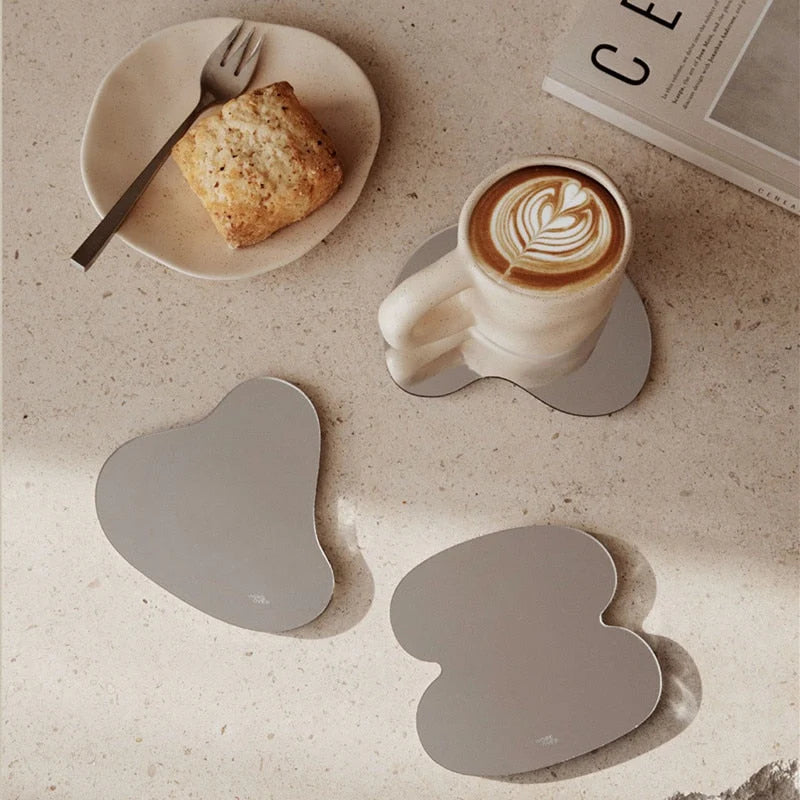 Coasters Reflective Irregular Shapes Set of 4