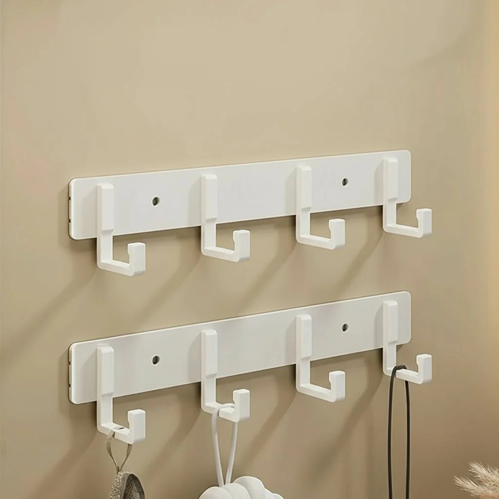 Coat Rack Wall-Mounted Metal Space-Saving Multiple Hooks