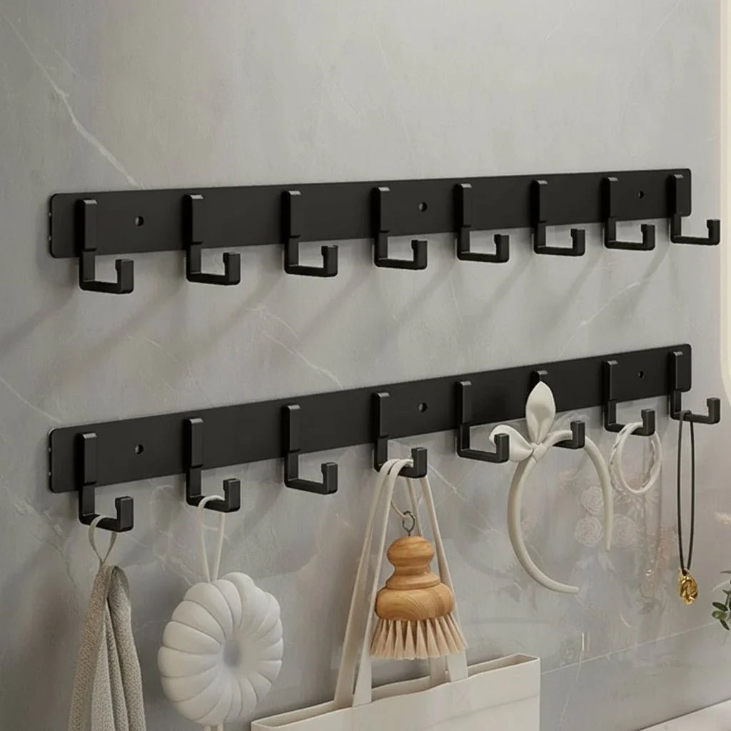 Coat Rack Wall-Mounted Metal Space-Saving Multiple Hooks