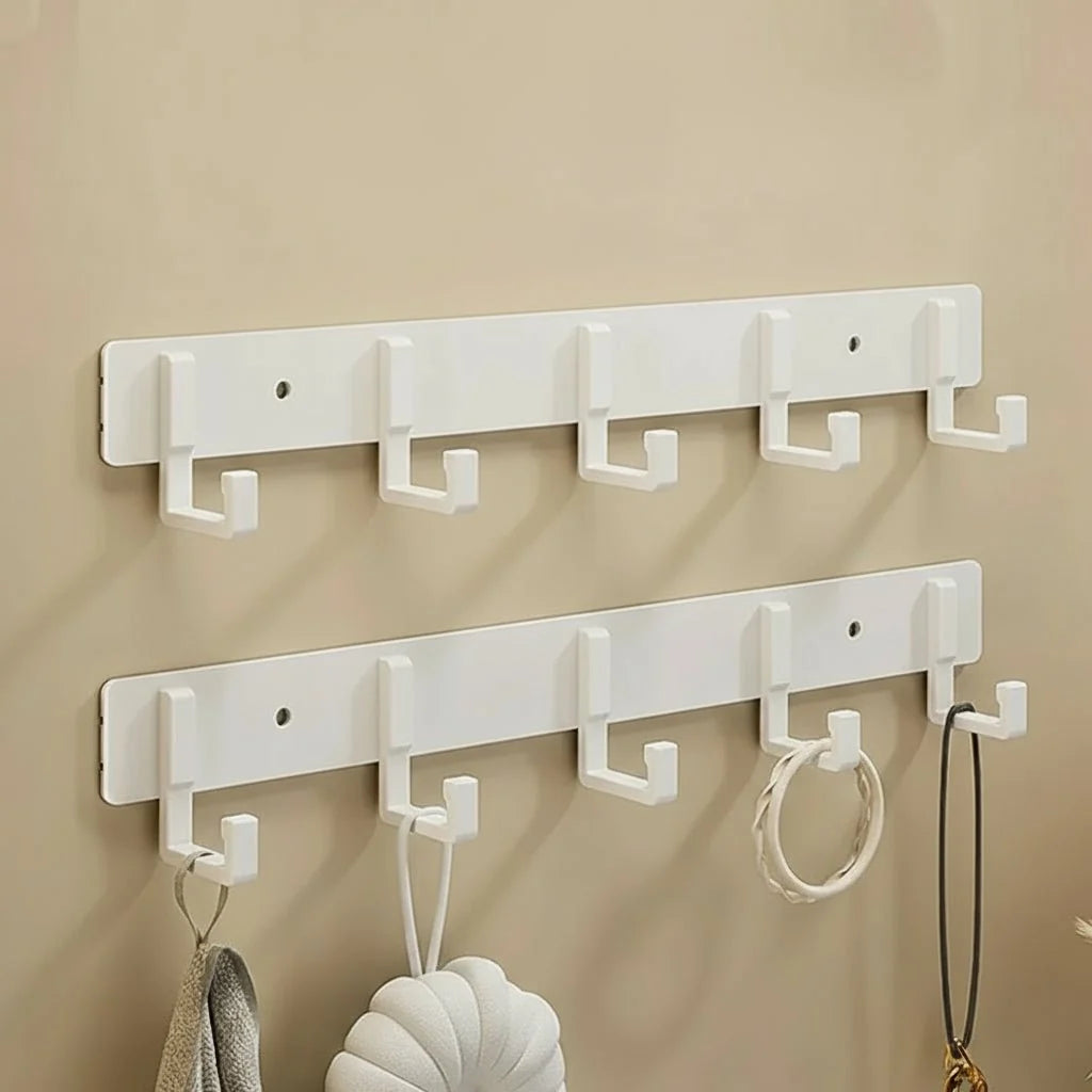 Coat Rack Wall-Mounted Metal Space-Saving Multiple Hooks