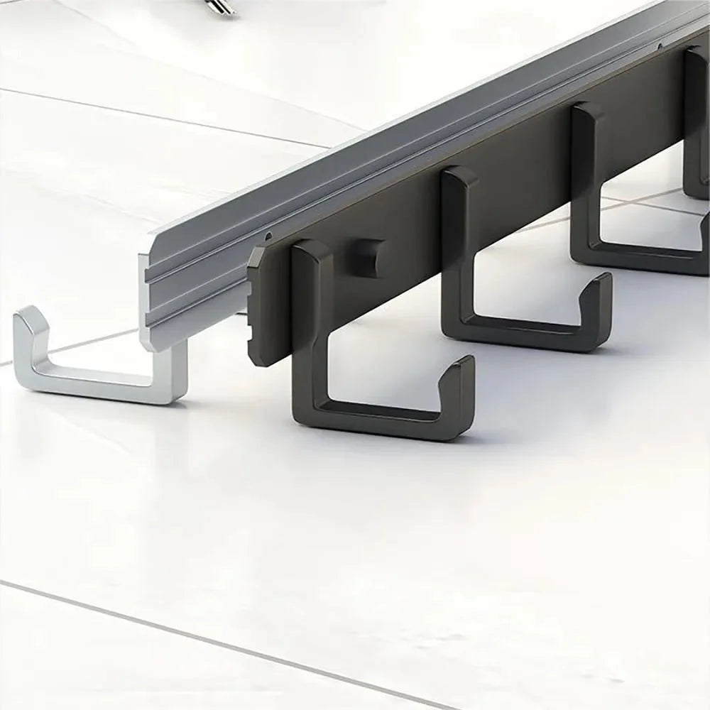 Coat Rack Wall-Mounted Metal Space-Saving Multiple Hooks