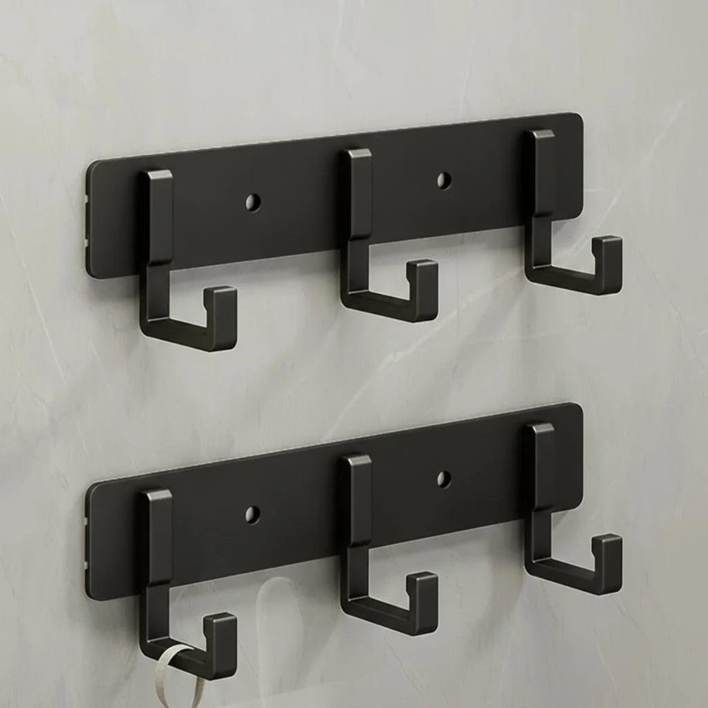 Coat Rack Wall-Mounted Metal Space-Saving Multiple Hooks
