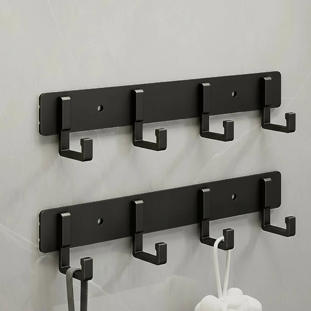 Coat Rack Wall-Mounted Metal Space-Saving Multiple Hooks