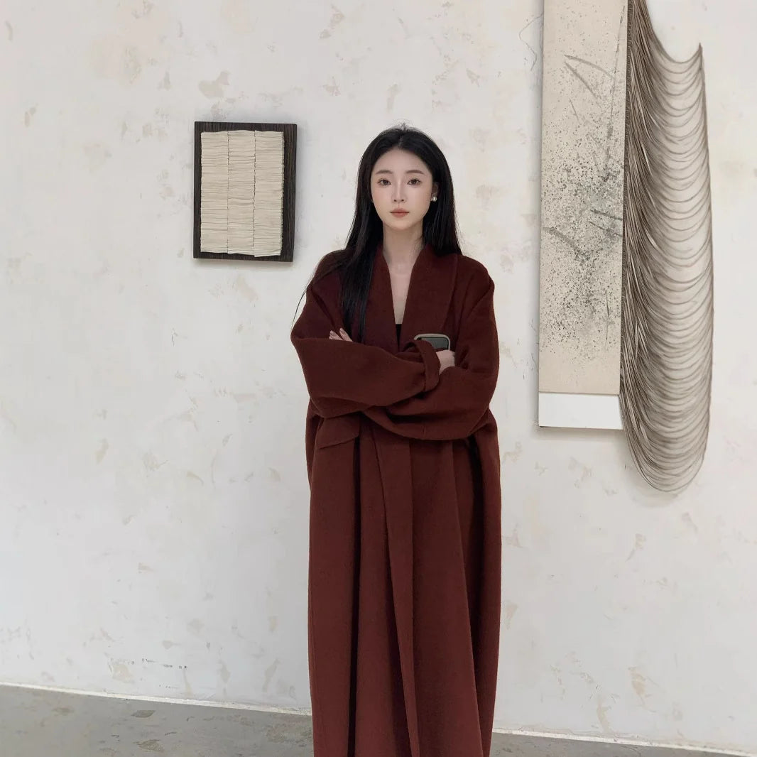 Coat Wool Blend Oversized Fit