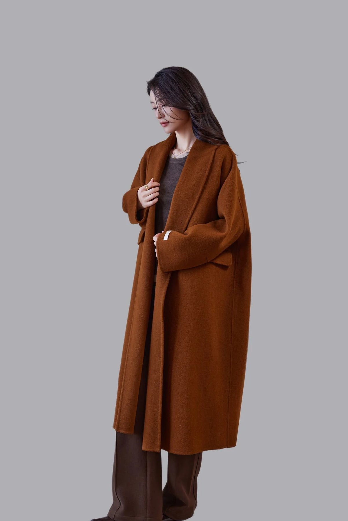 Coat Wool Blend Oversized Fit