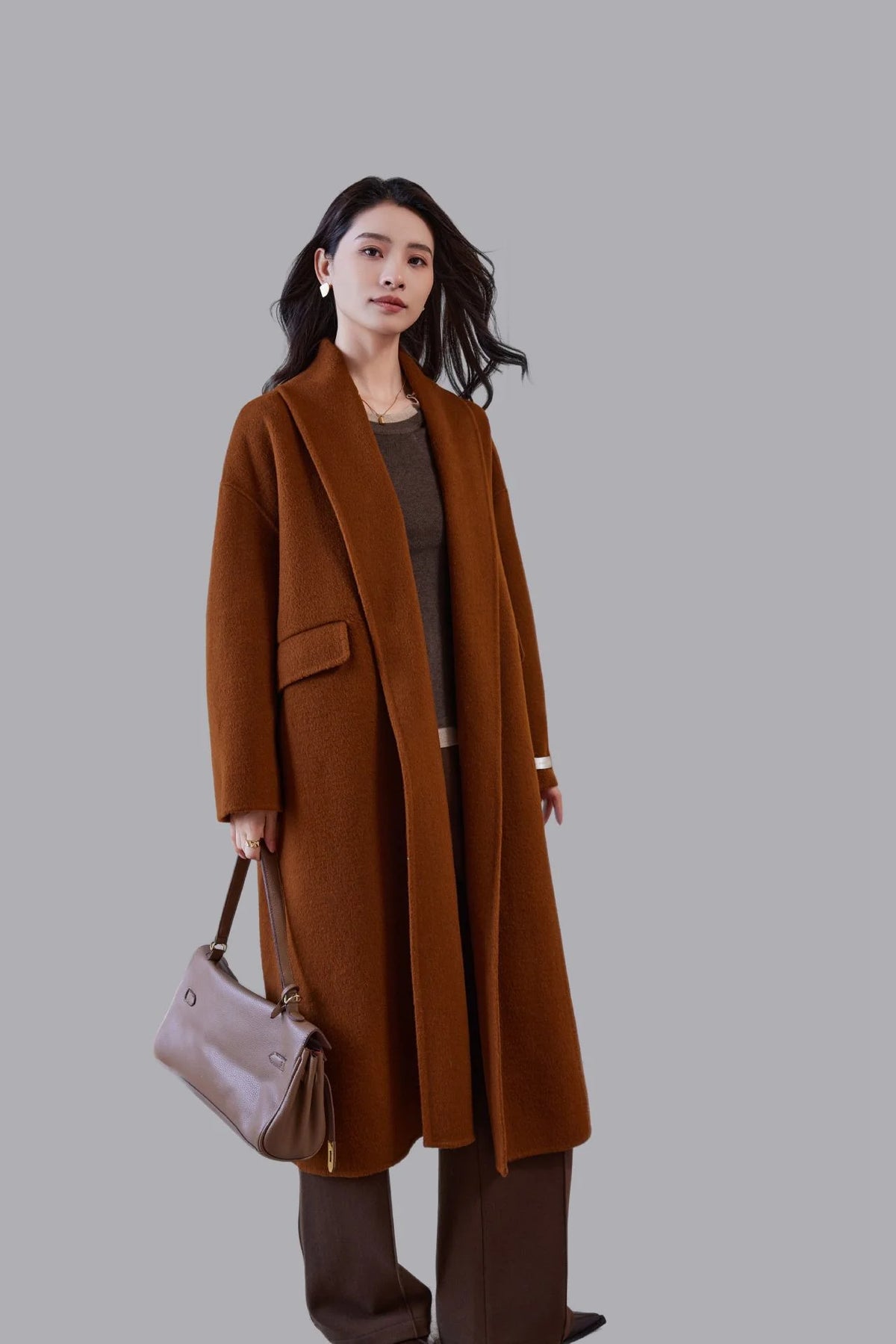 Coat Wool Blend Oversized Fit
