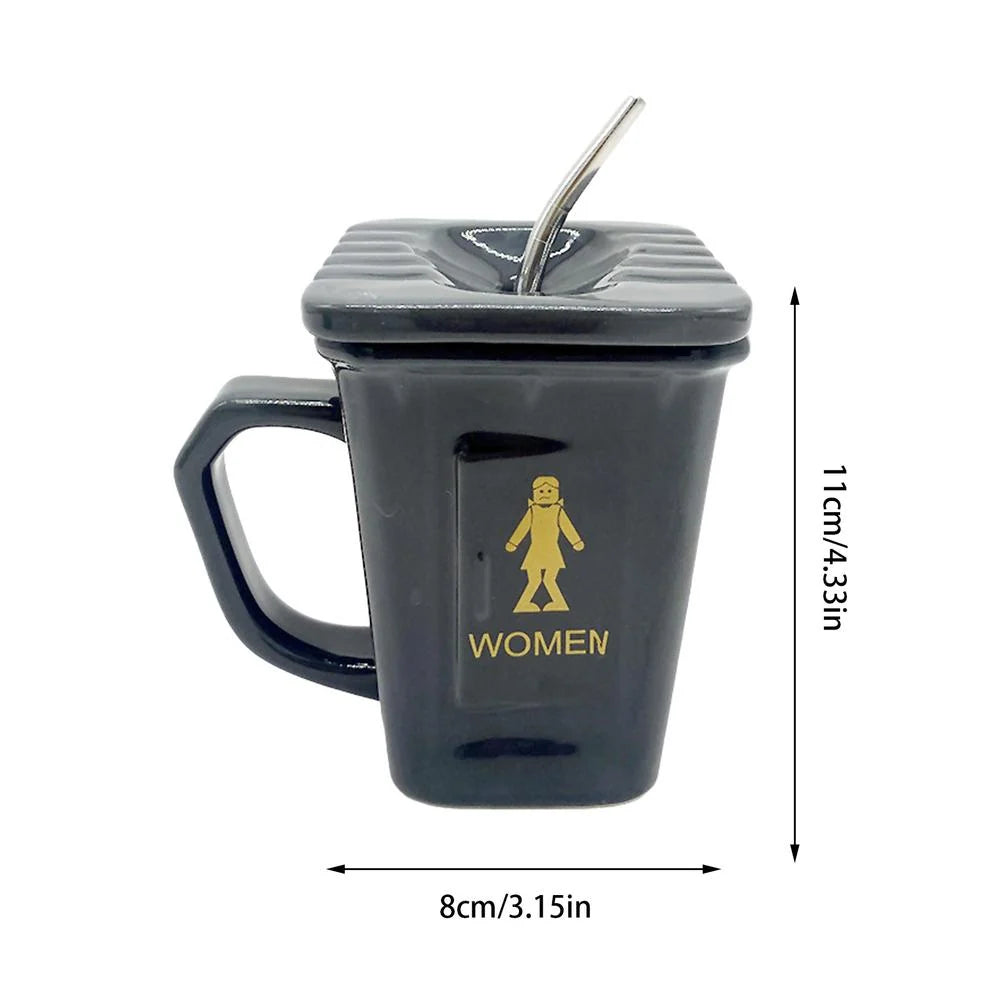 Coffee Mug Ceramic Toilet Bowl Shape with Handle