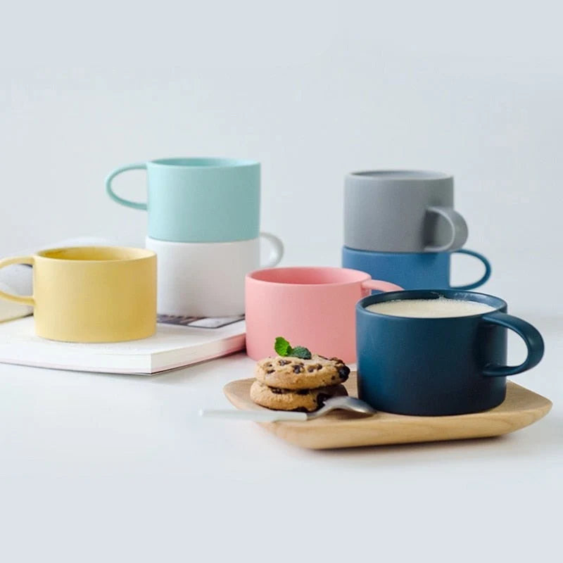 Coffee Mug Ceramic Underglaze Color Finish Seven Color Options