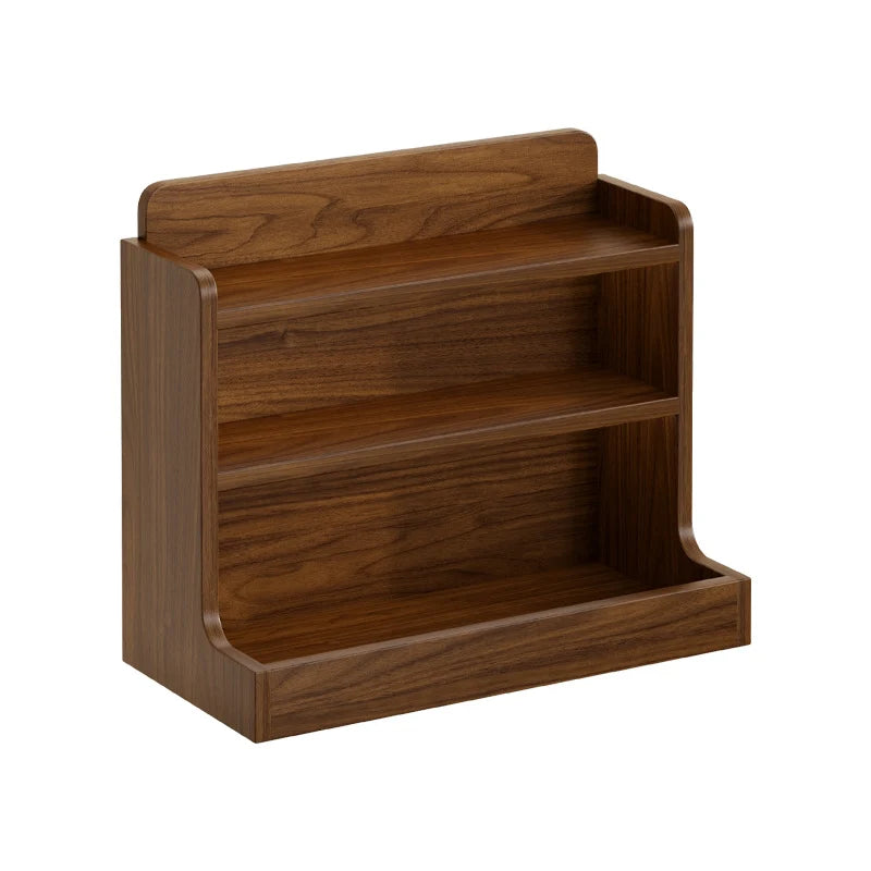 Coffee Station Organizer Three-Tier Engineered Wood Space-Saving Countertop Storage
