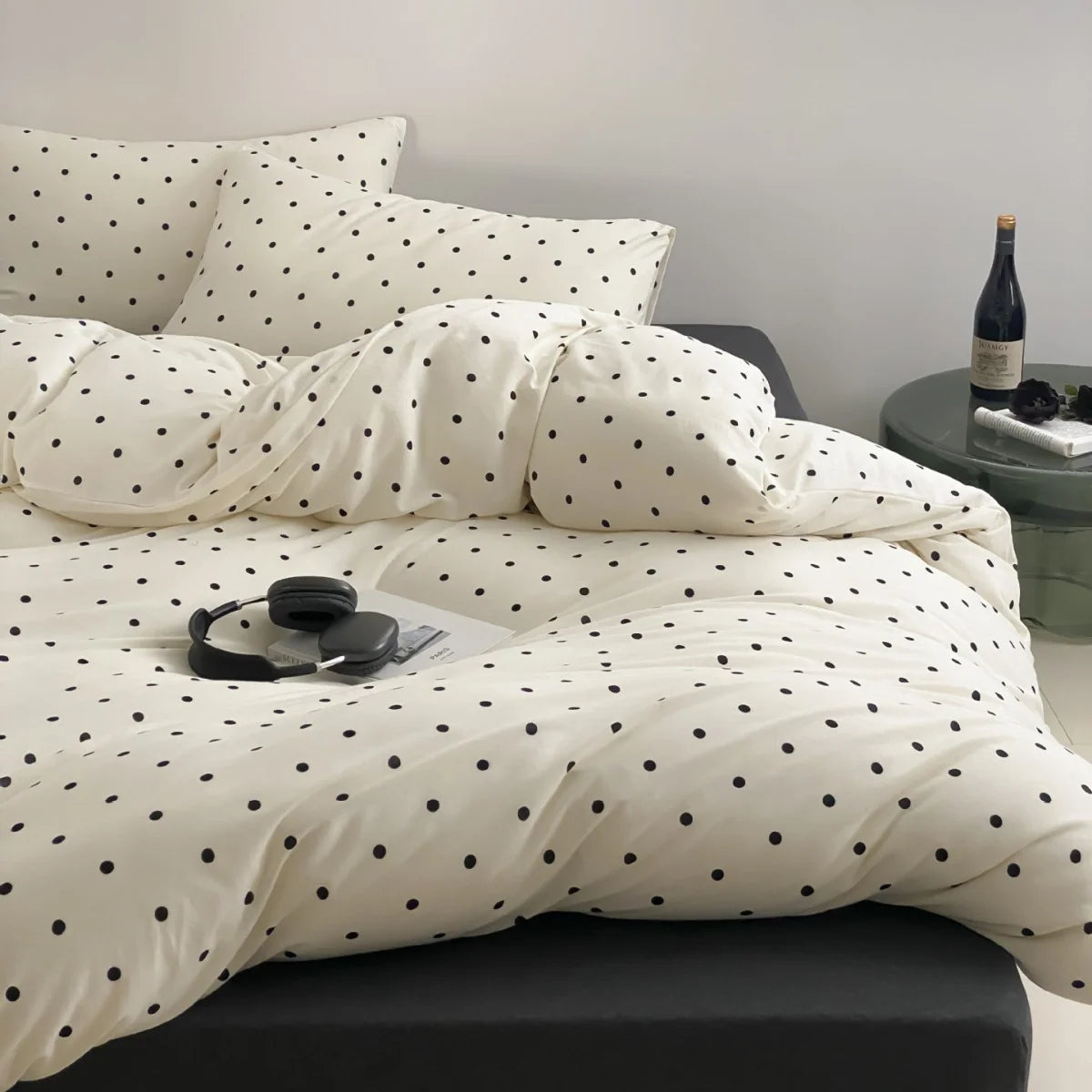 Comforter Set Cotton Polka Dot With Coordinating Pillowcases