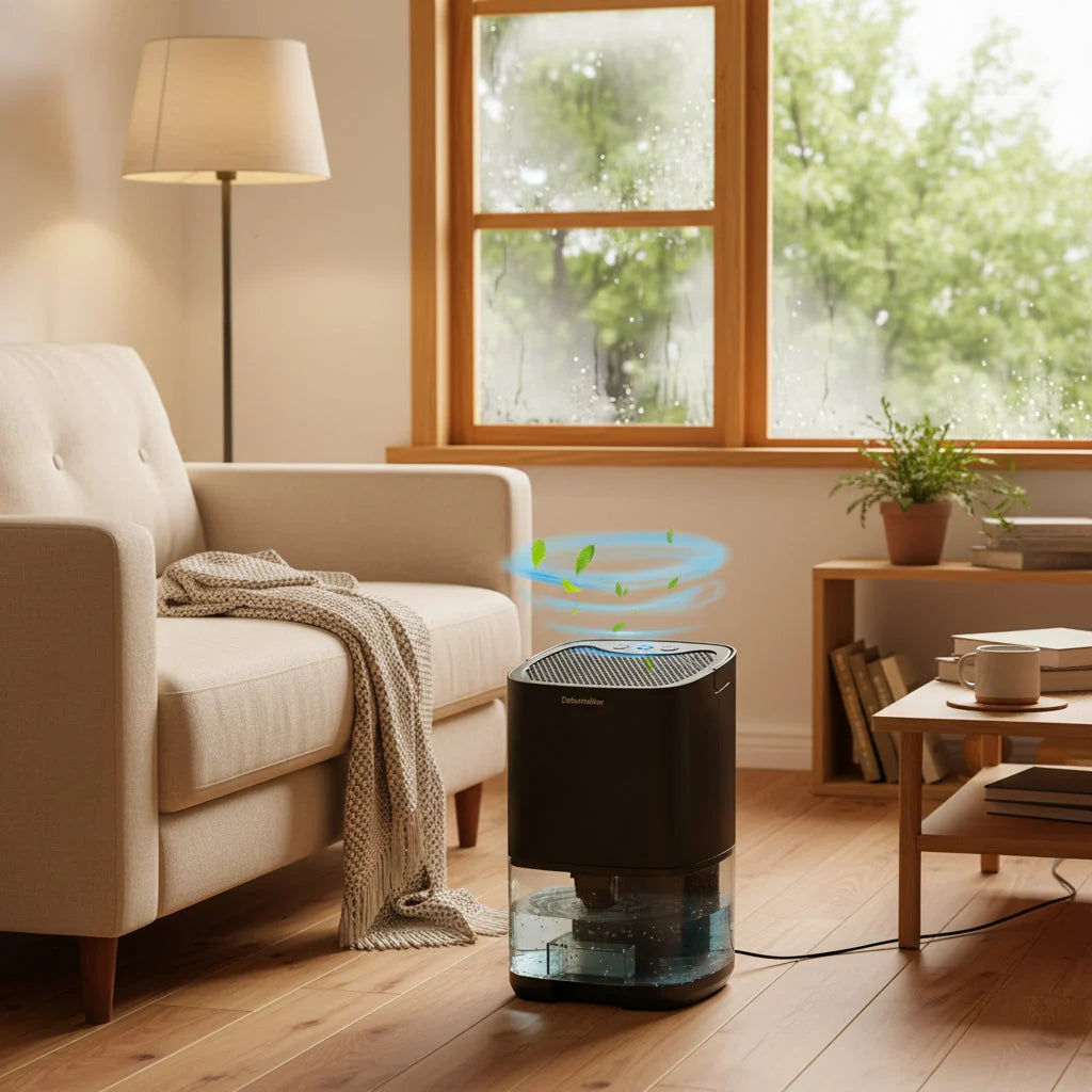 Compact Dehumidifier Removable Tank & Night Light