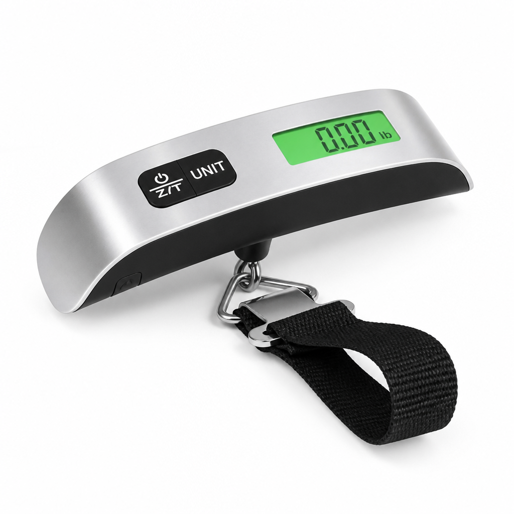 Compact Digital Backlit Luggage Scale (110-lb Capacity)