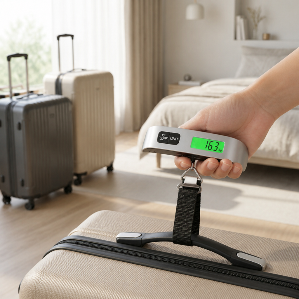 Compact Digital Backlit Luggage Scale (110-lb Capacity)