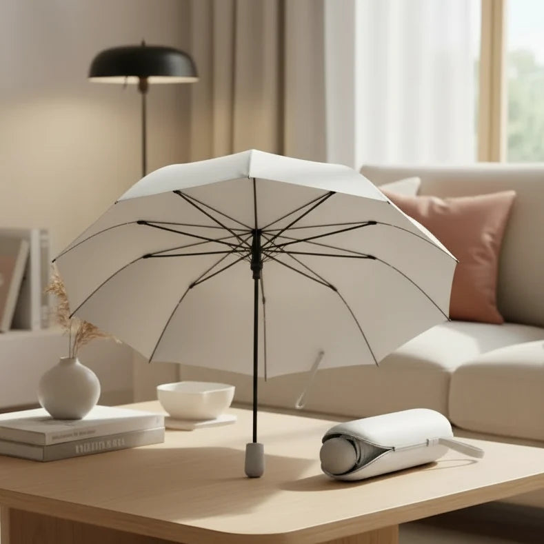 Compact Umbrella Capsule Design Lightweight Water-Repellent Polyester