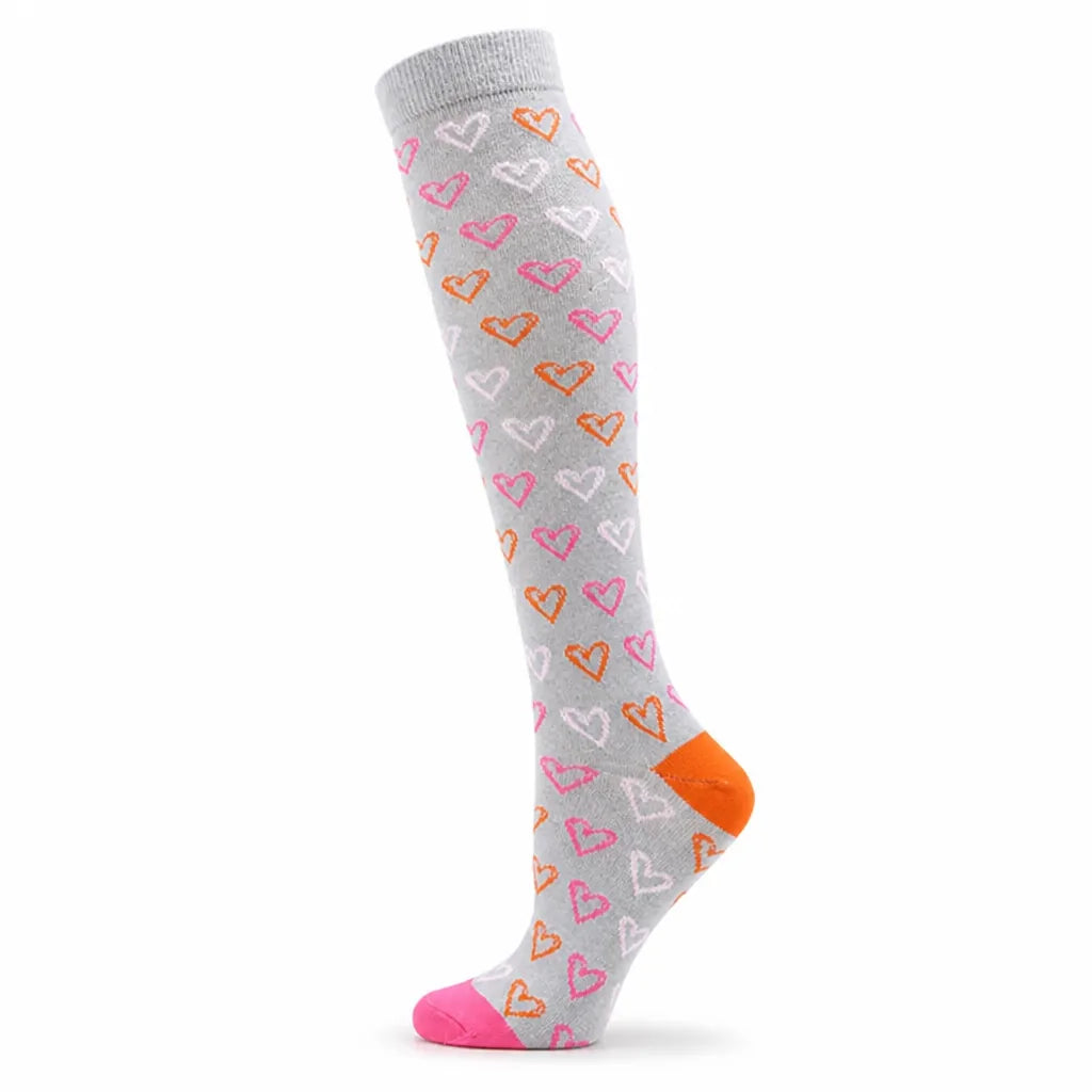 Compression Socks Knee-High Graduated Support Breathable Cotton Blend