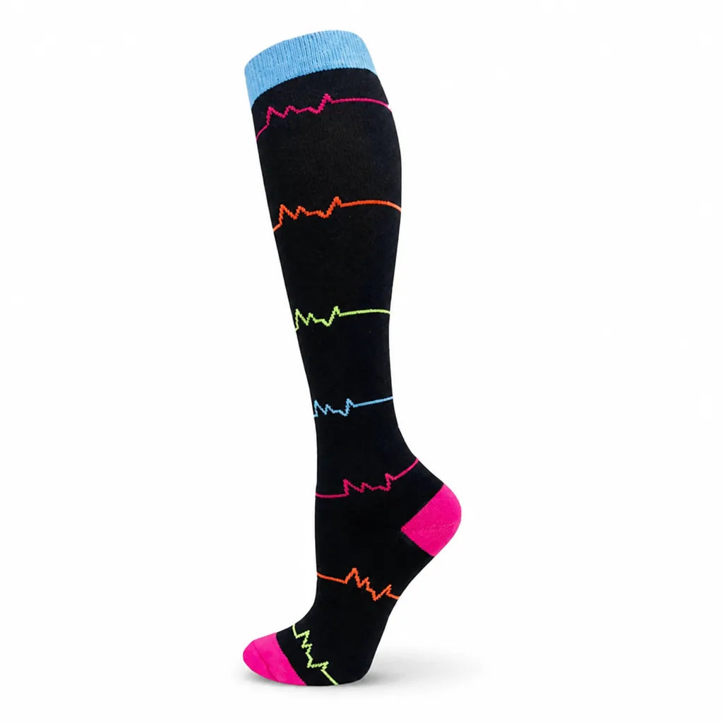 Compression Socks Knee-High Graduated Support Breathable Cotton Blend