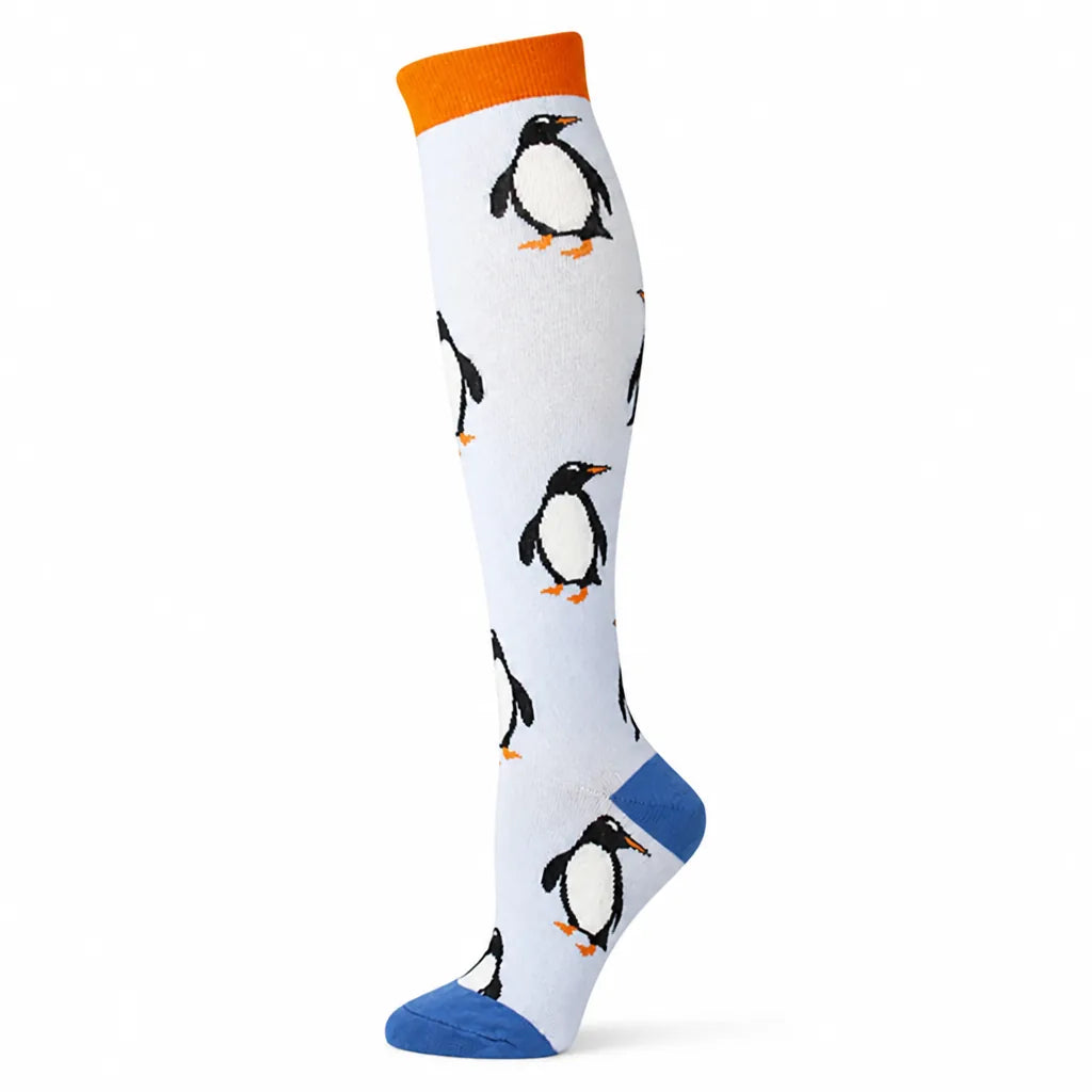 Compression Socks Knee-High Graduated Support Breathable Cotton Blend