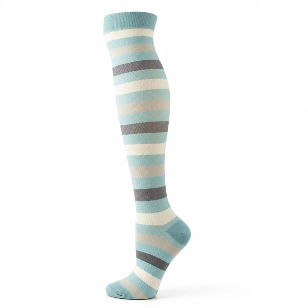 Compression Socks Knee-High Graduated Support Breathable Cotton Blend