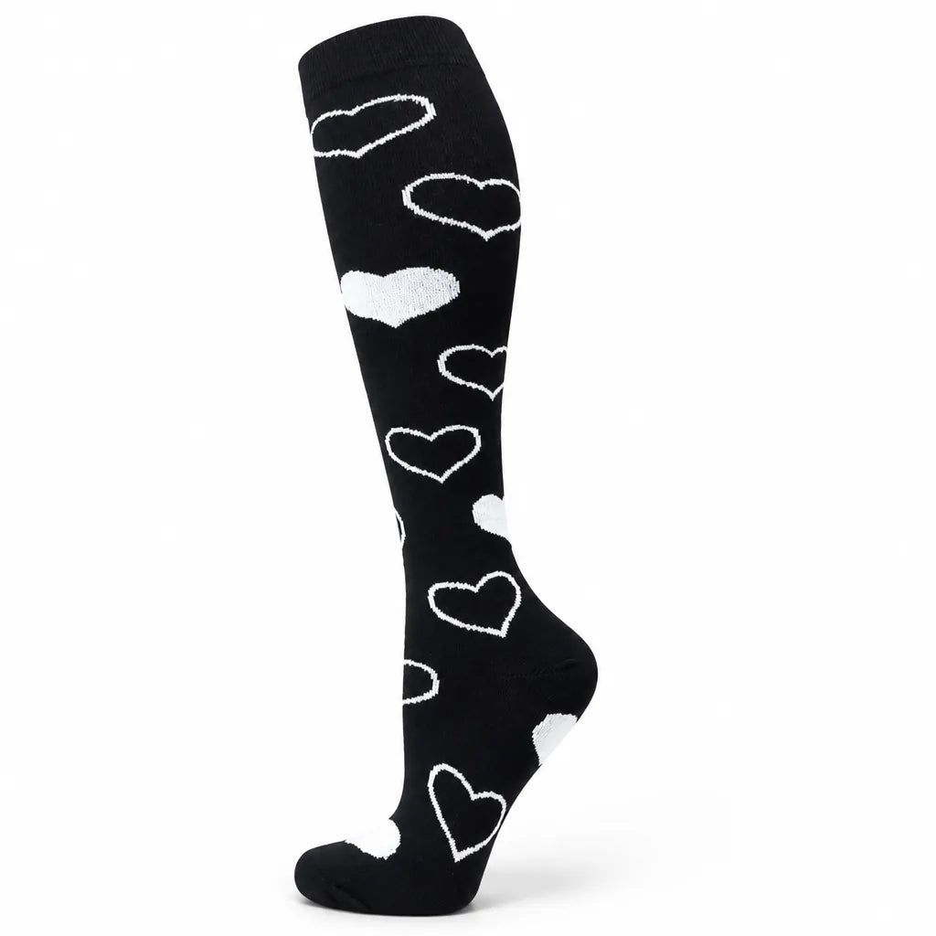 Compression Socks Knee-High Graduated Support Breathable Cotton Blend