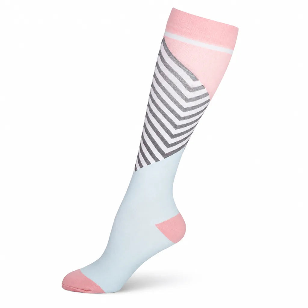 Compression Socks Knee-High Graduated Support Breathable Cotton Blend
