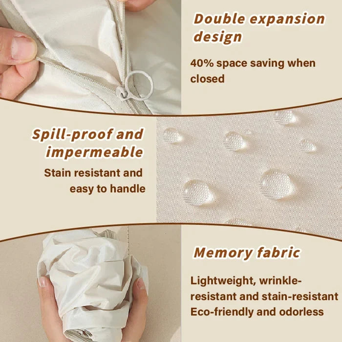 Compression Storage Bag Built-In Zipper Moisture-Resistant Ripstop Polyester