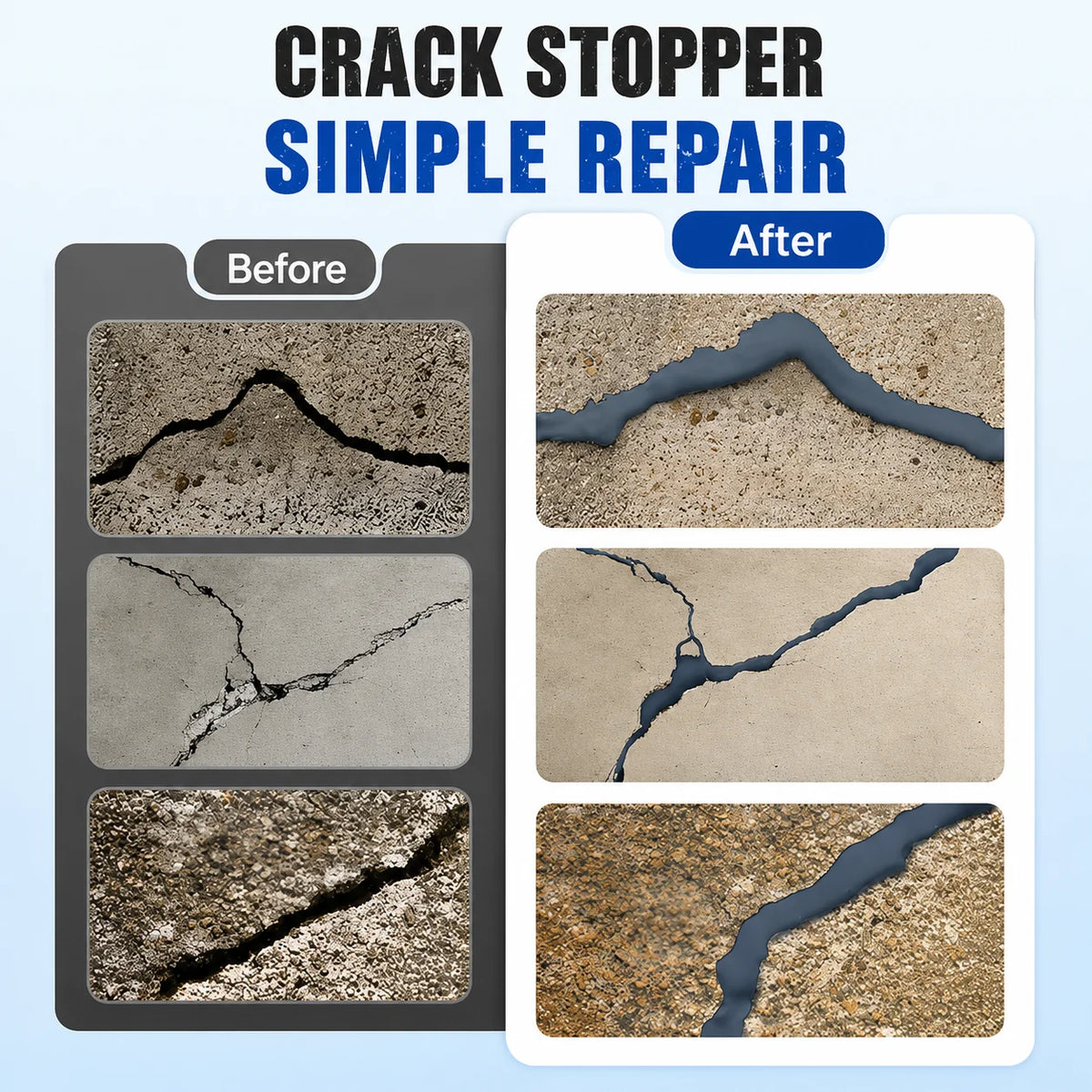 Concrete Crack Sealant Waterproof & Weather-Resistant Flexible Adhesion