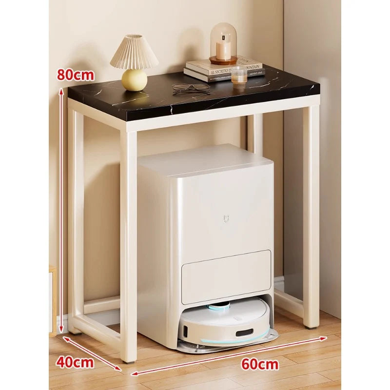 Console Table Robot Vacuum Dock Clearance Marble-Effect Top