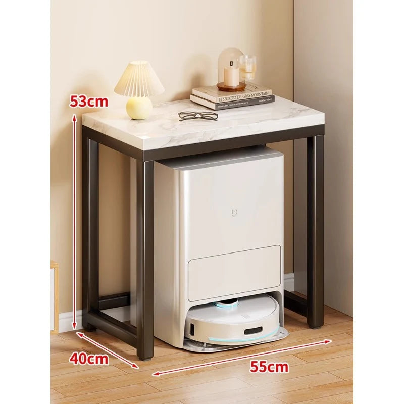 Console Table Robot Vacuum Dock Clearance Marble-Effect Top