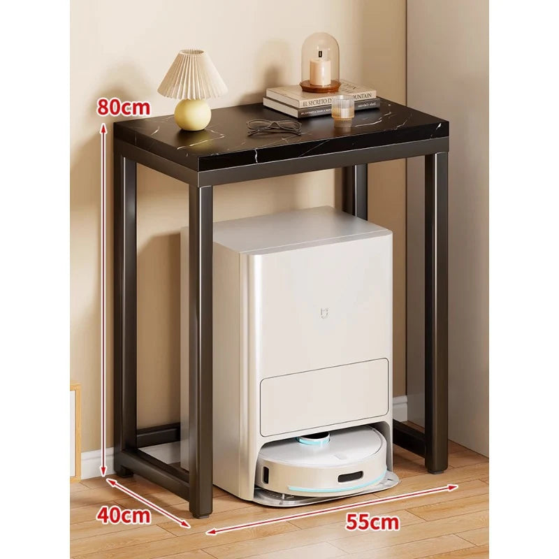 Console Table Robot Vacuum Dock Clearance Marble-Effect Top