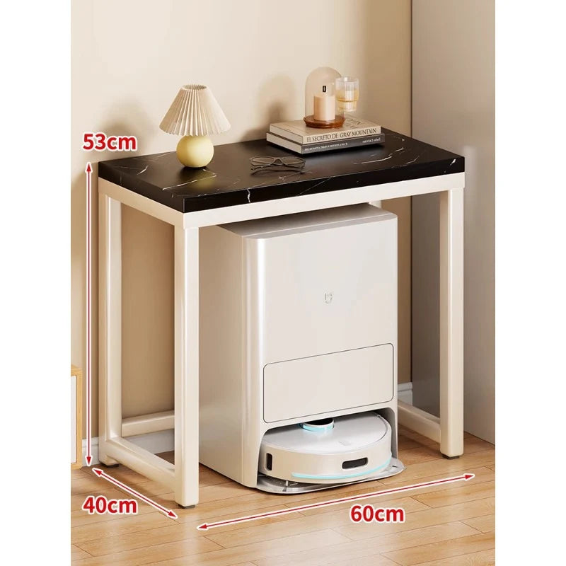 Console Table Robot Vacuum Dock Clearance Marble-Effect Top