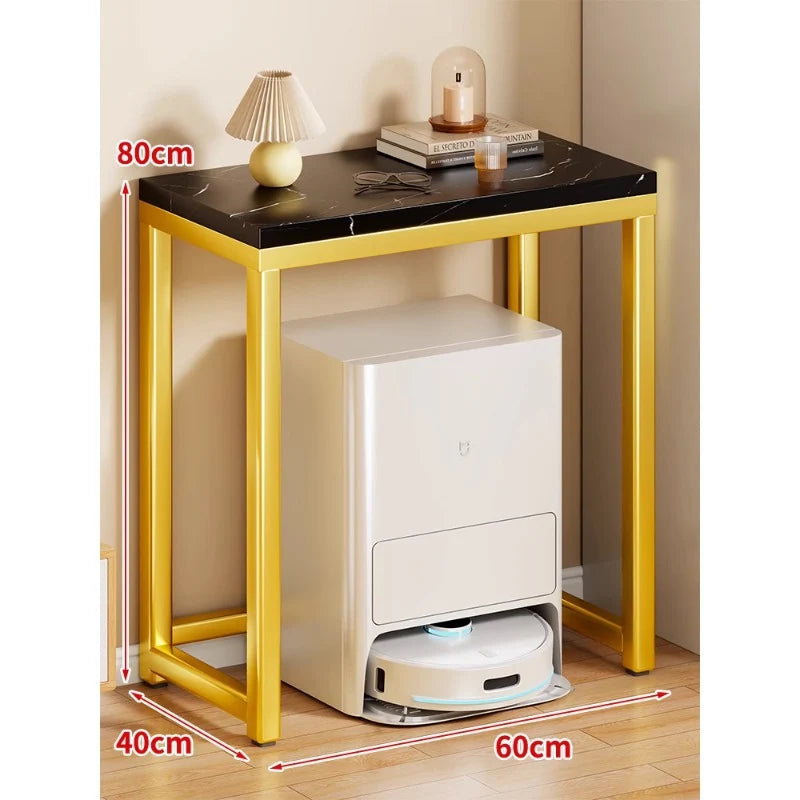 Console Table Robot Vacuum Dock Clearance Marble-Effect Top