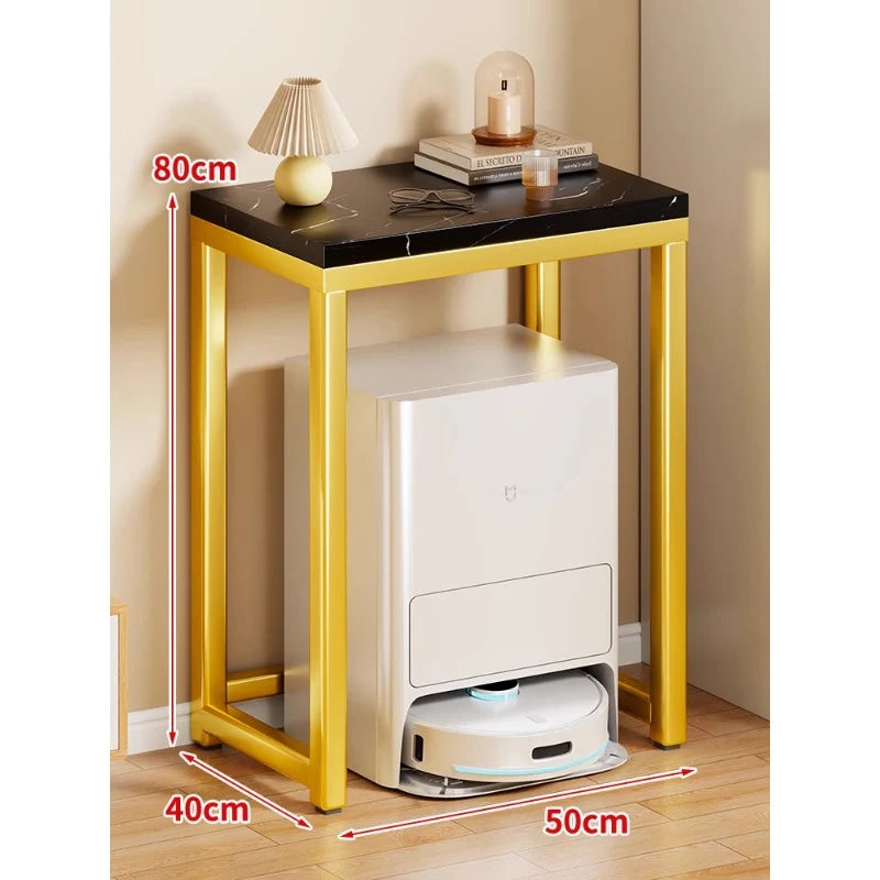 Console Table Robot Vacuum Dock Clearance Marble-Effect Top