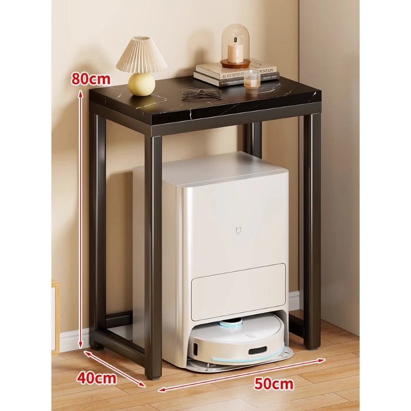 Console Table Robot Vacuum Dock Clearance Marble-Effect Top