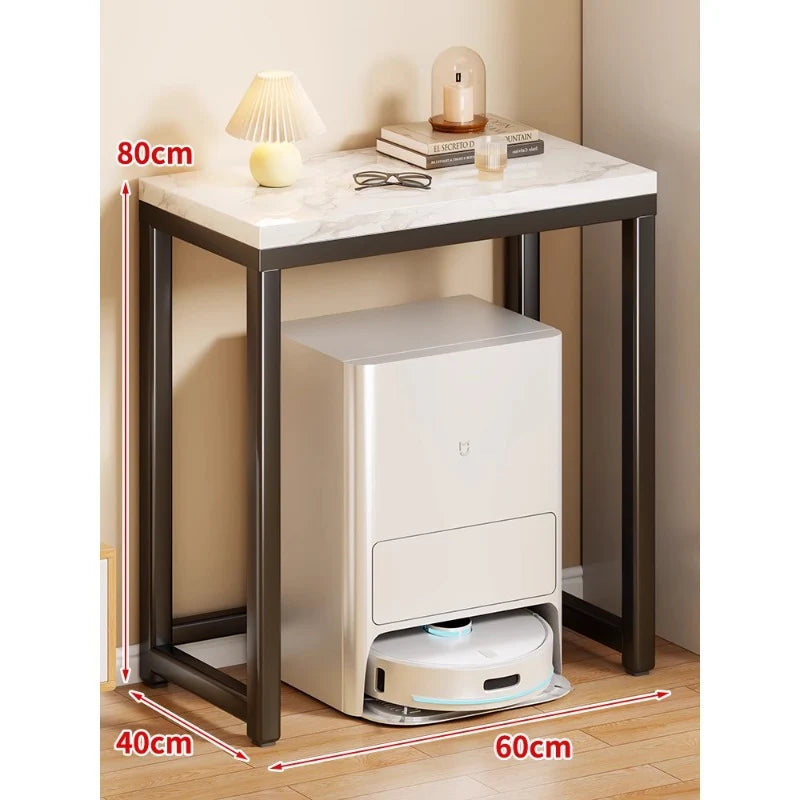 Console Table Robot Vacuum Dock Clearance Marble-Effect Top