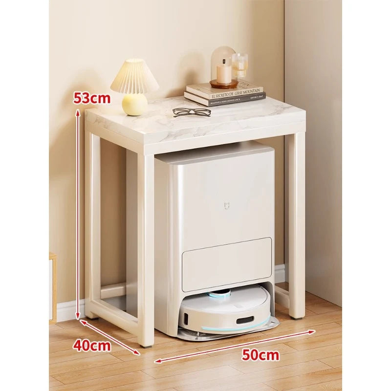 Console Table Robot Vacuum Dock Clearance Marble-Effect Top
