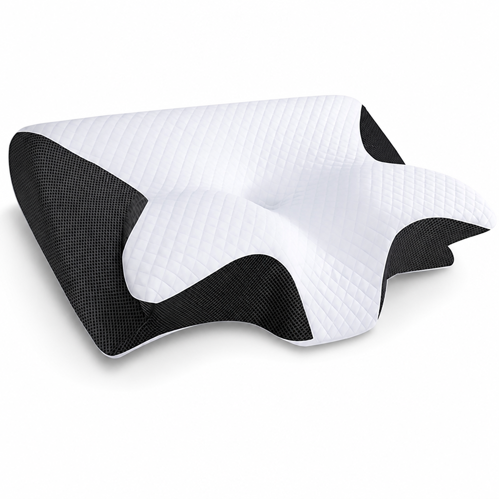 Contoured Memory Foam Pillow (Removable Washable Cover)
