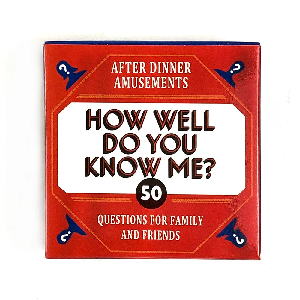 Conversation Card Game 50 Questions Pocket-Size For 2+ Players
