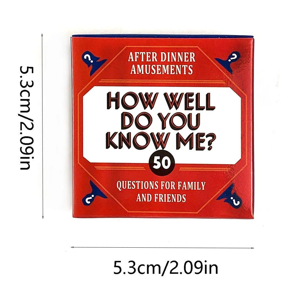 Conversation Card Game 50 Questions Pocket-Size For 2+ Players