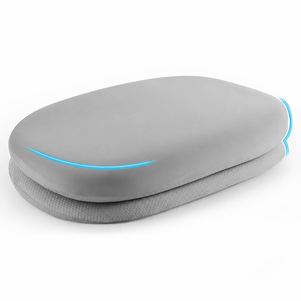 Cooling Ergonomic Memory Foam Pillow (Removable Washable Cover)