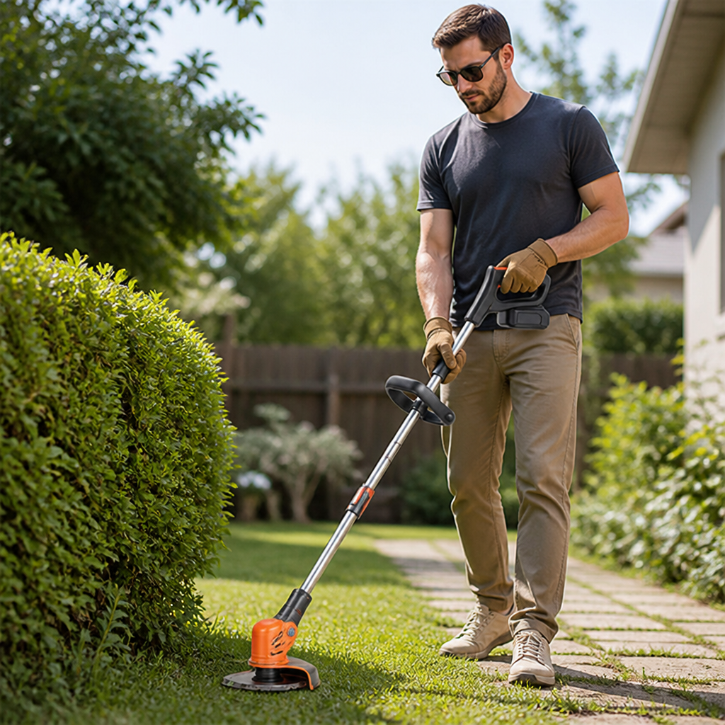 Cordless 180W Telescopic Grass Trimmer (Replaceable Blades)