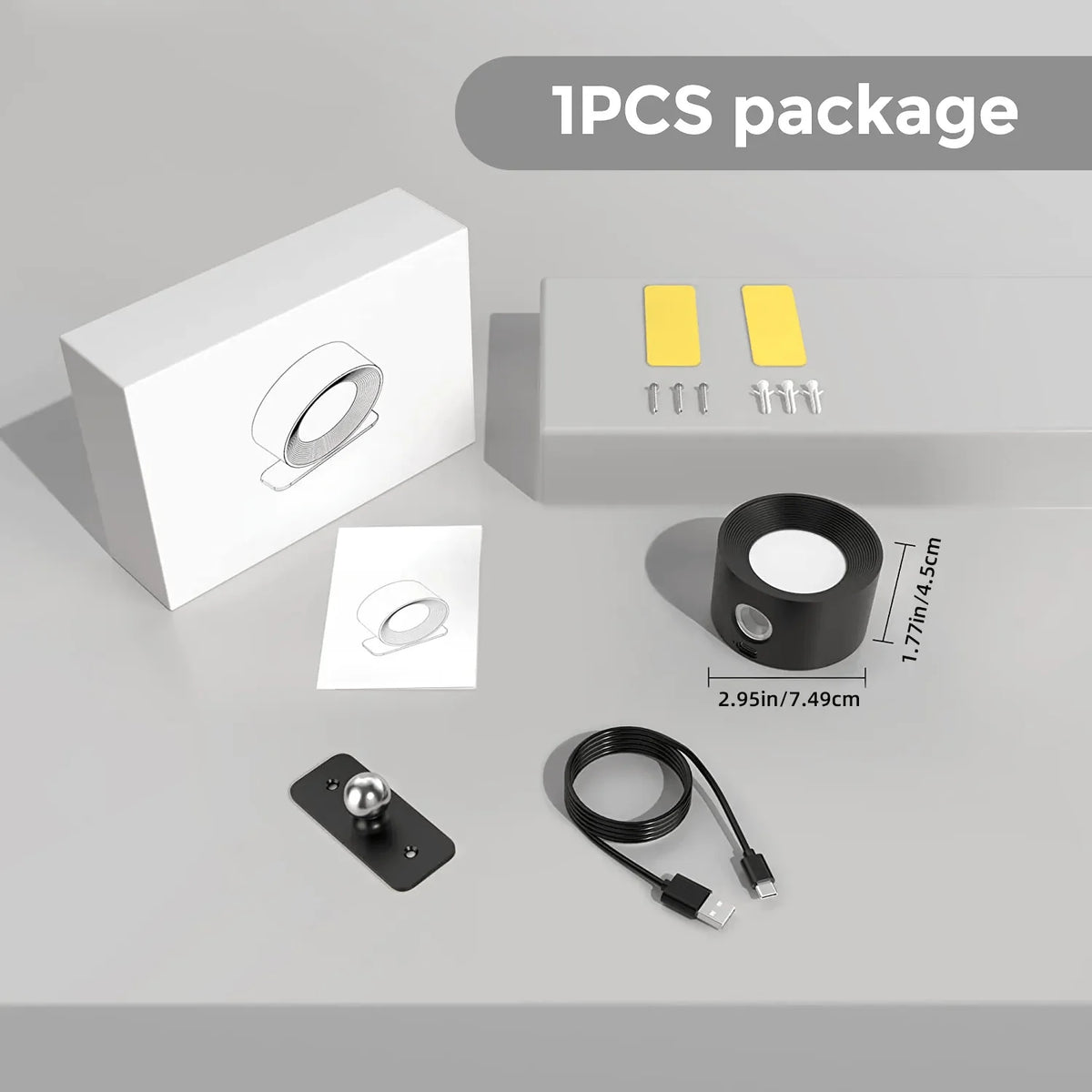 Cordless Wall Light USB Rechargeable Touch Dimming