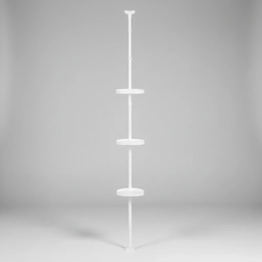 Corner Shower Shelf No-Drill Tension Pole Adjustable Shelves